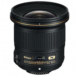 Nikon 20mm f/1.8G AF-S ED Nikkor Lens