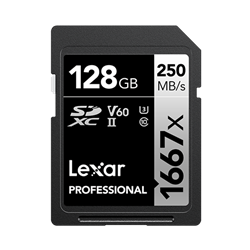 Lexar Professional 128GB 1667x SDXC UHS-II Card SILVER Series
