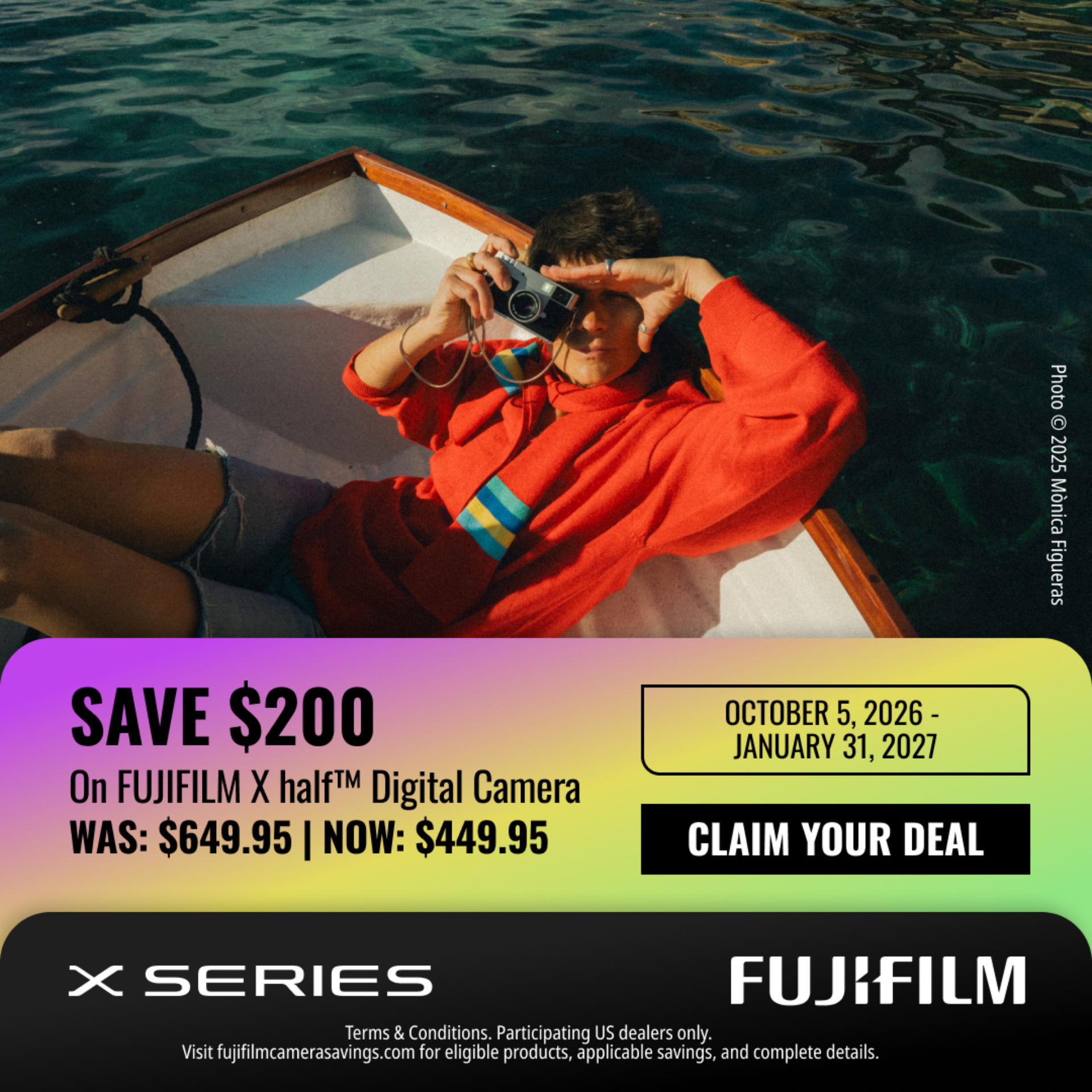 Fujifilm X half. Now $449.95