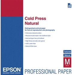 ESPON COLD PRESS NATURAL COTTON RAG 13X19" (25 SHEETS)