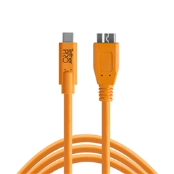 Tethertools USB-C to 3.0 Micro-B,15' Orange