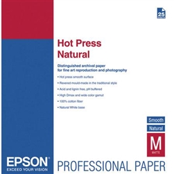 EPSON HOT PRESS NATURAL 13X19" (25 SHEETS)