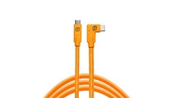Tether Tools TetherPro USB-C to USB-C Right Angle 15'/4.6M (Orange)