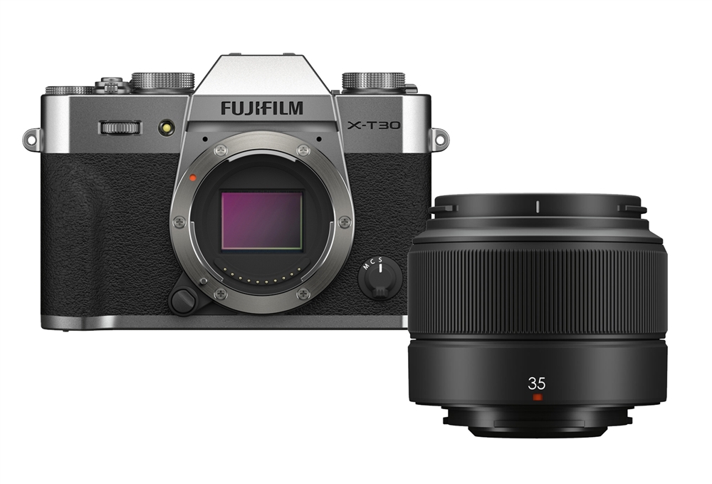 FUJIFILM X-T30 II Body, Silver (Refurbished) w/ XC35 f2 Lens Kit